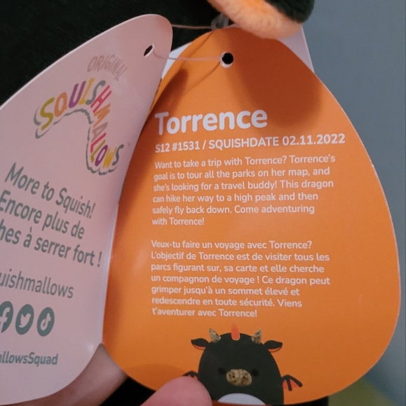 12" Halloween Squishmallow- Torrance - Picture 3 of 3